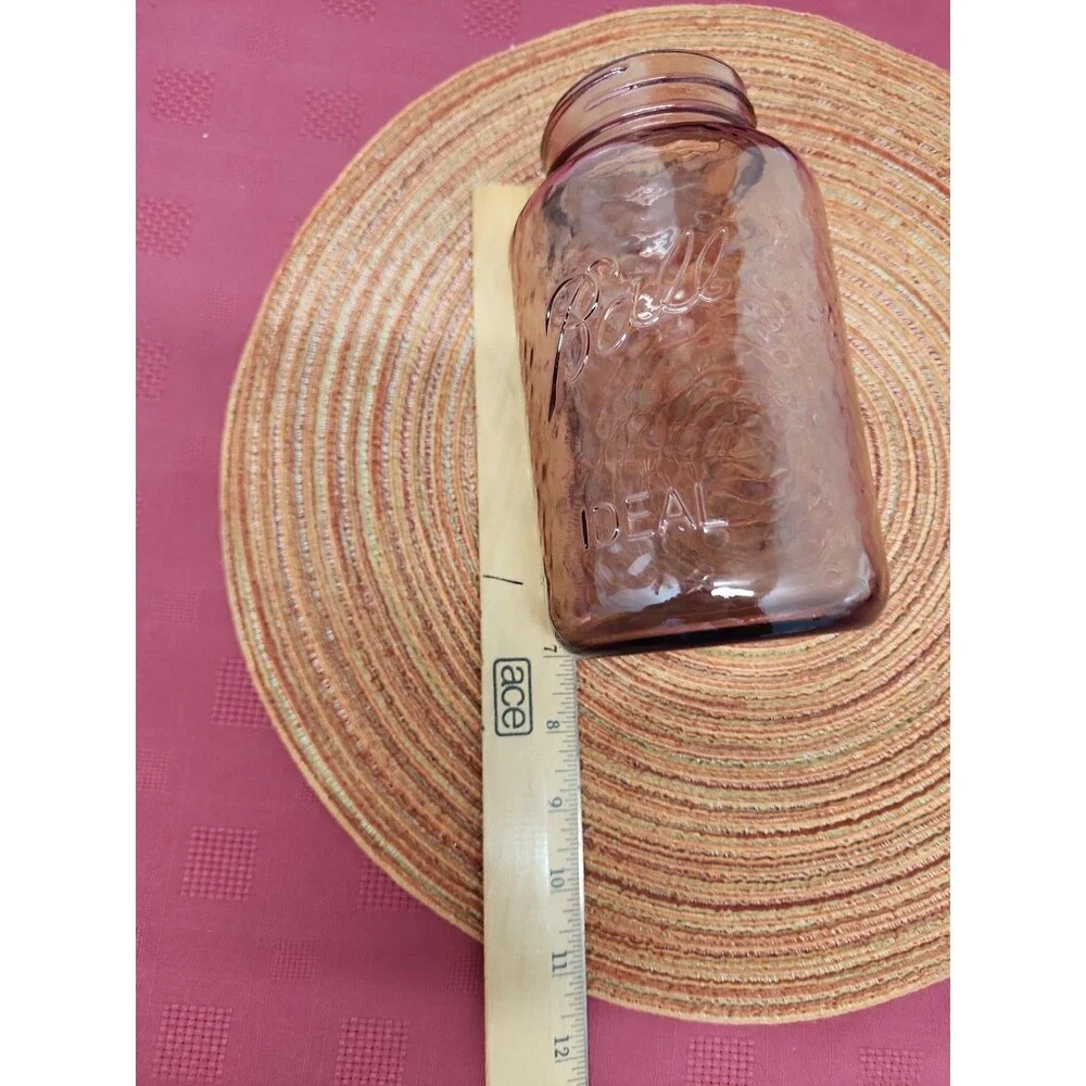 Ball Ideal Amethyst Dimple Mason/Canning Jar 32 Oz. No Lid Made In The USA
